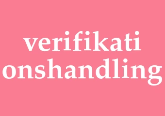 Synonym verifikationshandling