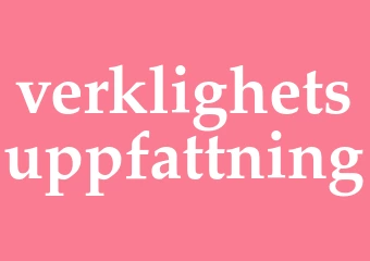 Synonym verklighetsuppfattning