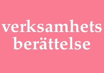 Synonym verksamhetsberättelse