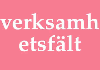 Synonym verksamhetsfält