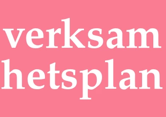 Synonym verksamhetsplan