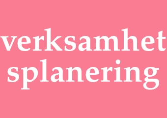 Synonym verksamhetsplanering