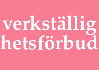 Synonym verkställighetsförbud