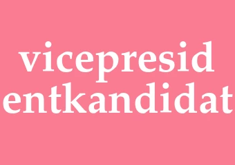 Synonym vicepresidentkandidat