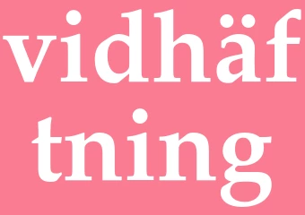 Synonym vidhäftning
