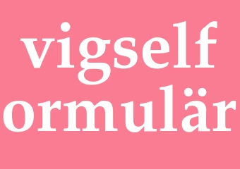 Synonym vigselformulär