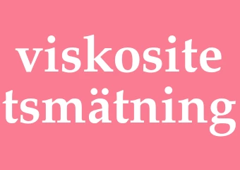 Synonym viskositetsmätning