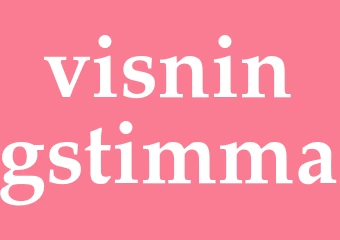 Synonym visningstimma