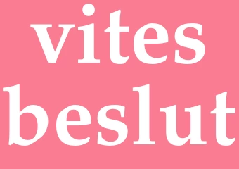 Synonym vitesbeslut