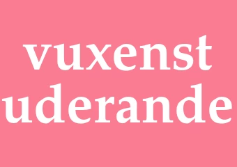 Synonym vuxenstuderande