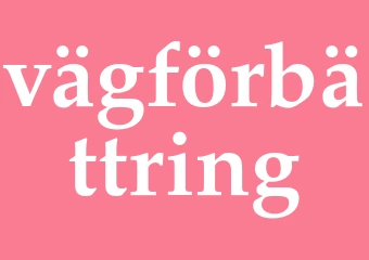 Synonym vägförbättring