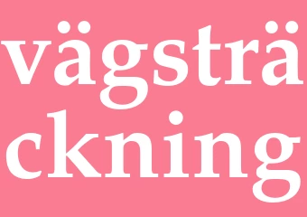 Synonym vägsträckning