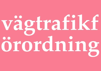 Synonym vägtrafikförordning