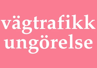 Synonym vägtrafikkungörelse