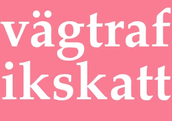 Synonym vägtrafikskatt