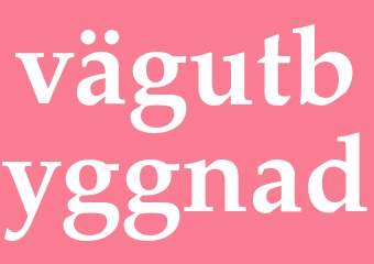 Synonym vägutbyggnad