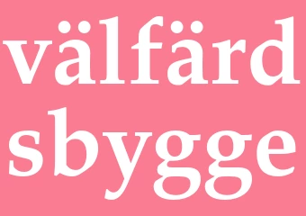 Synonym välfärdsbygge