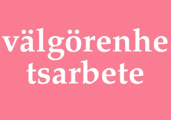 Synonym välgörenhetsarbete