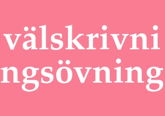 Synonym välskrivningsövning