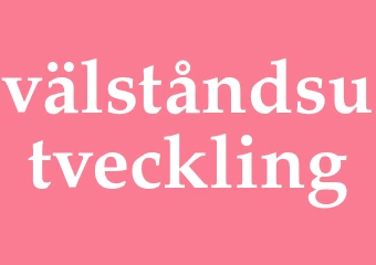 Synonym välståndsutveckling