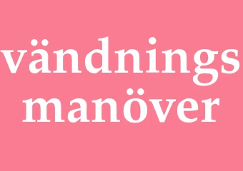 Synonym vändningsmanöver