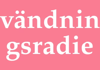 Synonym vändningsradie