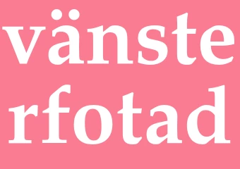 Synonym vänsterfotad