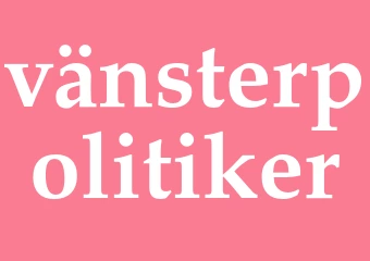 Synonym vänsterpolitiker