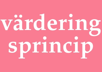 Synonym värderingsprincip