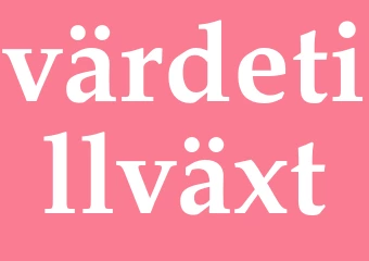 Synonym värdetillväxt