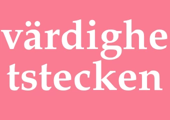 Synonym värdighetstecken