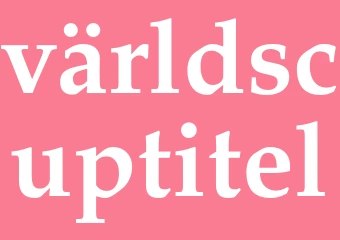 Synonym världscuptitel