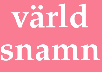 Synonym världsnamn