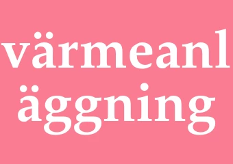 Synonym värmeanläggning