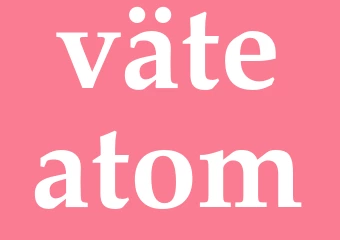 Synonym väteatom