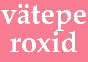 Synonym väteperoxid