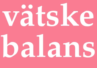 Synonym vätskebalans