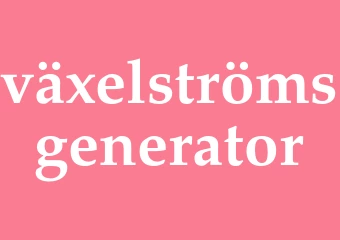 Synonym växelströmsgenerator