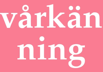 Synonym vårkänning