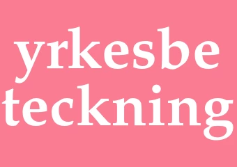 Synonym yrkesbeteckning