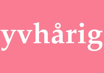Synonym yvhårig