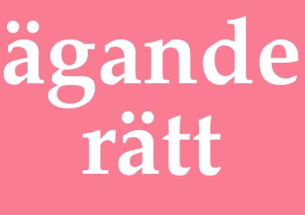 Synonym äganderätt