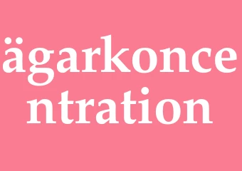 Synonym ägarkoncentration