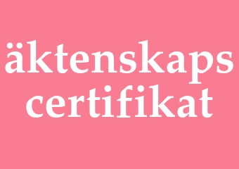 Synonym äktenskapscertifikat