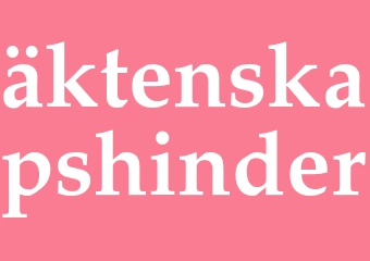 Synonym äktenskapshinder