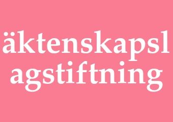 Synonym äktenskapslagstiftning