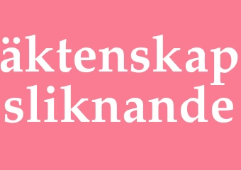 Synonym äktenskapsliknande