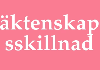 Synonym äktenskapsskillnad
