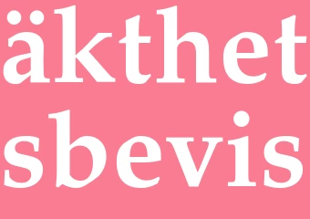 Synonym äkthetsbevis