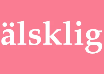 Synonym älsklig